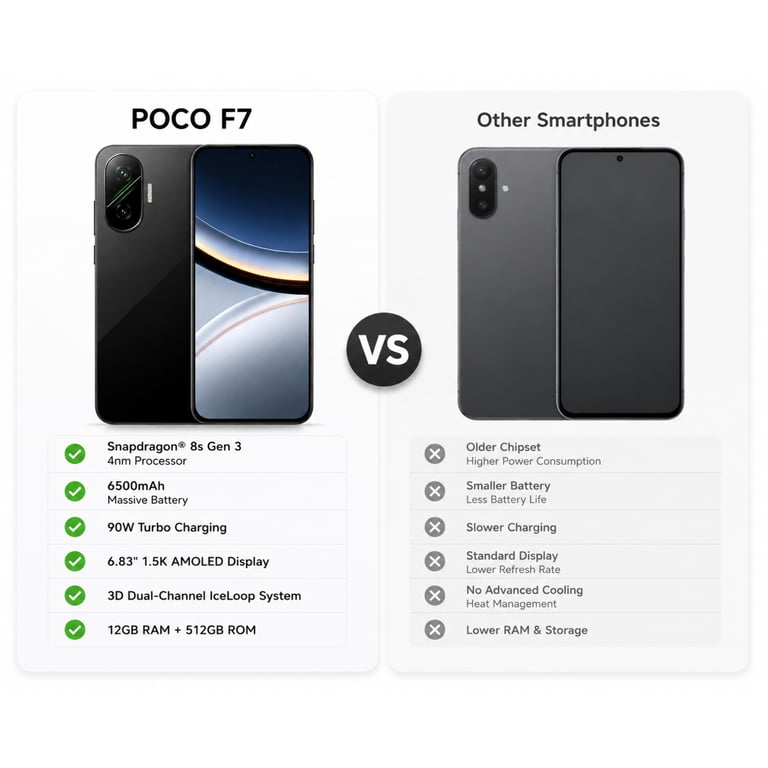 Xiaomi Poco F7 5G 512GB ROM 12GB RAM Dual Sim GSM Unlocked - Black