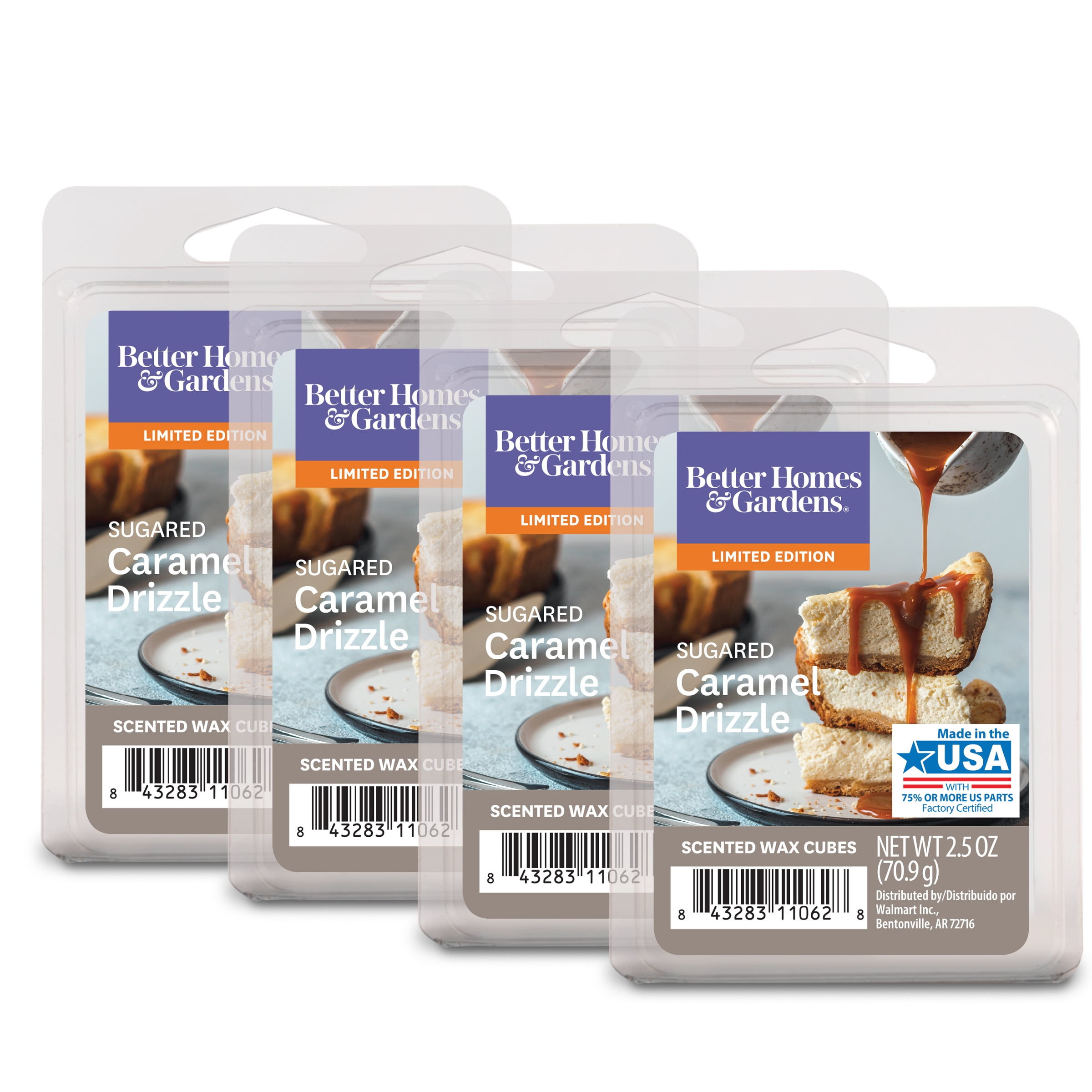 Better Homes & Gardens 2.5 oz Sugared Caramel Drizzle Scented Wax Melts