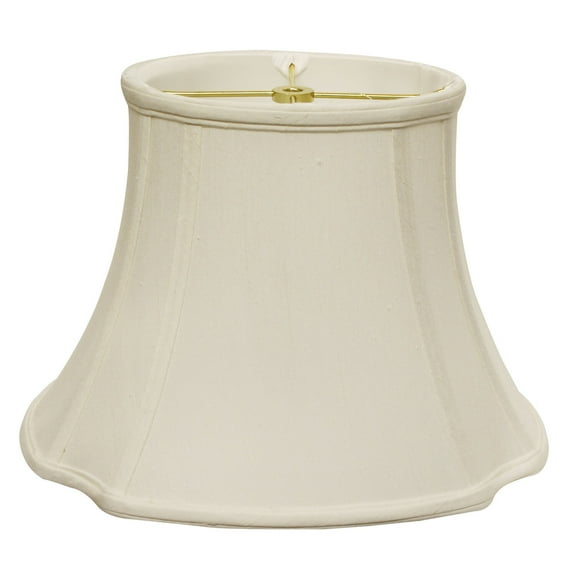 Slant Inverted Corner Oval Softback Lampshade with Washer Fitter, White