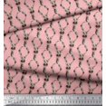 thumbnail image 3 of Soimoi Pink Rayon Fabric Damask Floral Fabric Prints By Yard 42 Inch Wide, 3 of 3