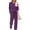 Set-323Purple, variant on LEWKW Women's Long Sleeve Lounge Sets Crewneck Pullover with Pocket & Drawstring Wide Leg Pants Casual Soft Sleepwear Comfy Pajamas 2 Piece Outfits