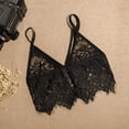thumbnail image 4 of Tank Tops for Women Camisole Sheer Lace Strap Translucent Frenum Undershirt,Black,S, 4 of 8