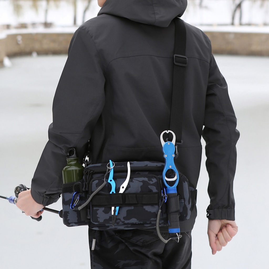 ZPAQI Fishing Gear Organizers Large Capacity Oxford Cloth Fishing Tackle Bag