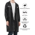 thumbnail image 5 of Mens Long Safety Raincoat with Reflective Strips & Air Vents, Waterproof Packable Rain Jacket with Hood, Lightweight for Outdoor Activities, 5 of 8