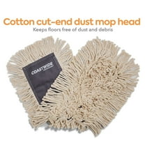 Staples Coastwide Professional Economy Cut-End Dust Mop Head Cotton 24" x 5" White 3/Pack CW56757