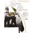thumbnail image 2 of Black Bear Table Cloth, Vintage Forest Cabin Animals Silhouette Waterproof Tablecloth for Rectangle Tables, Reusable Washable Fabric Table Cover for Restaurant Kitchen Dining Tables 54"x108", 2 of 6