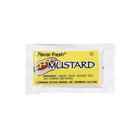 Flavor Fresh Mustard Pouch, 4.5 Gram - 500 per case.