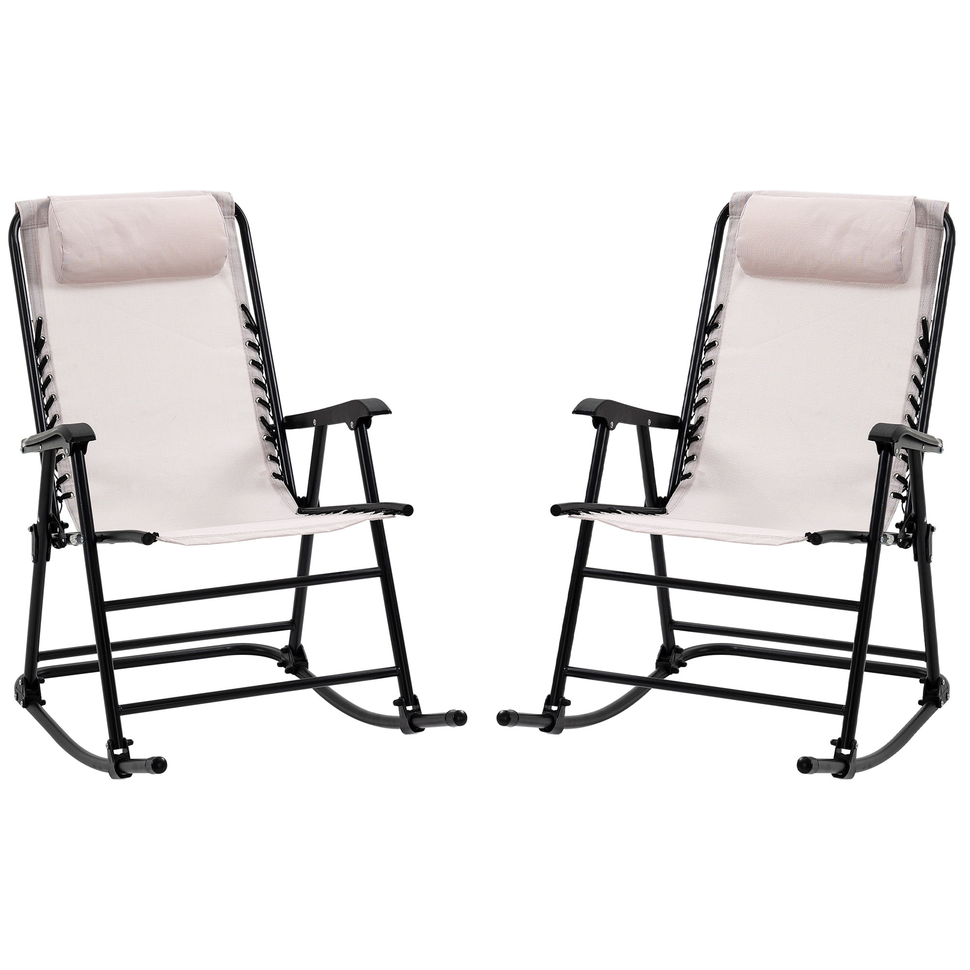 Outsunny Mesh Outdoor Patio 2 Steel Folding Rocking Palestine Ubuy