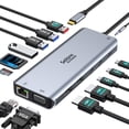 thumbnail image 1 of Estación de acoplamiento Selore USB C 14 en 1 con triple pantalla, 100 W PD, 1 of 7