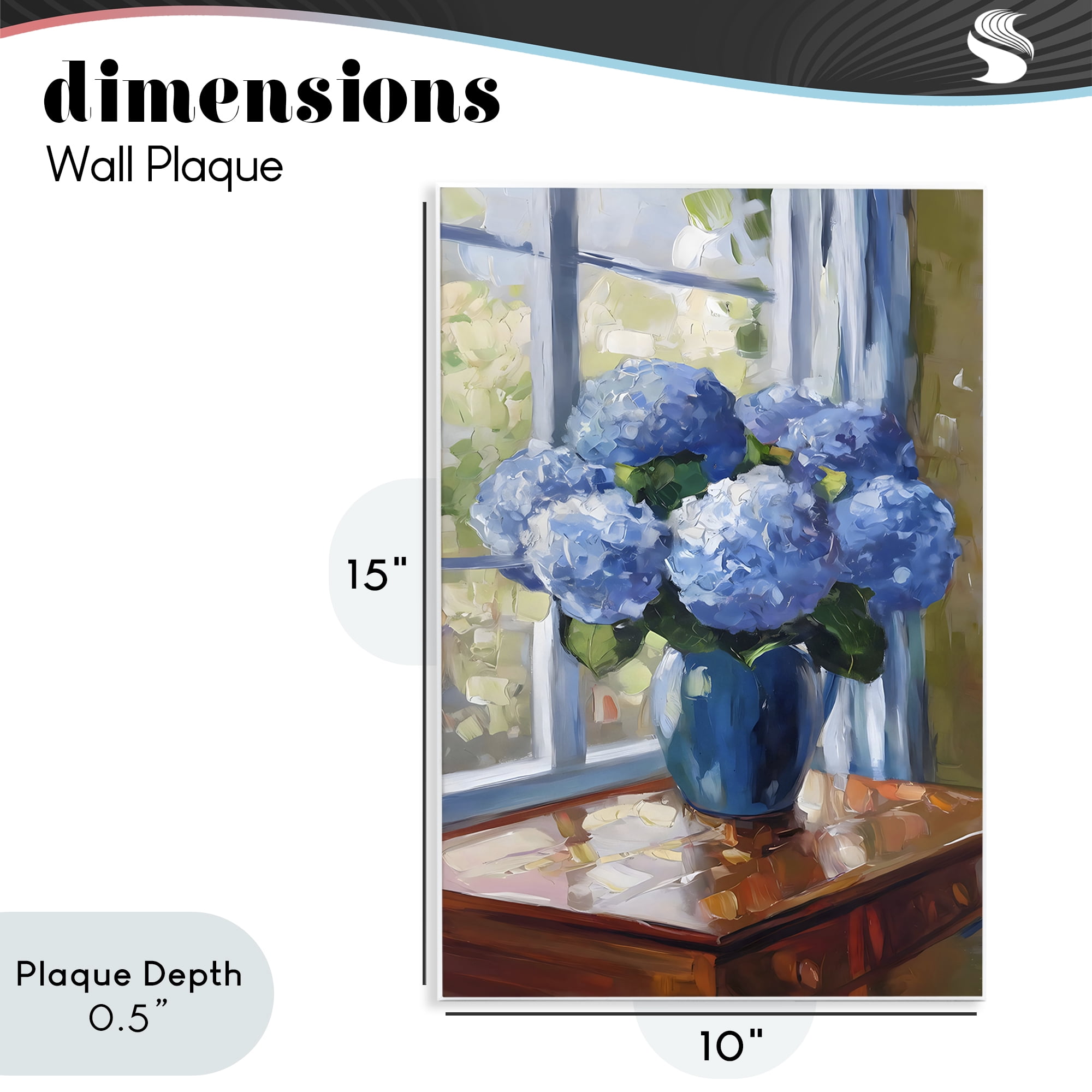 Stupell Industries Winter Hydrangeas by Window Wall Plaque Art, design by Creative Studio