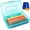 Mint Green, variant on Bxaolu Pencil Box, Large Capacity Clear Pencil Case, 1 Pack Hard Pencil Case, Clear Crayon Box with Snap-tight Lid, Stackable Design, Plastic Storage Box for Home Office Supplies, Purple