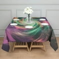 thumbnail image 3 of Colorful Spiral Pattern Square Tablecloth,Waterproof Square Table Cover,Wipeable Spillproof Washable Table Cover for Home Kitchen Party Decor 42"X42"(107x107cm), 3 of 6