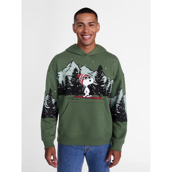 Snoopy Men's and Big Men's Graphic Hoodie with Long Sleeves, Sizes XS-3XL