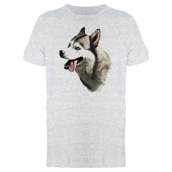 Husky With Tongue Out T-Shirt Men -Image by Shutterstock, Male Large