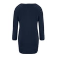 thumbnail image 5 of gakvbuo Sherpa Fleece Tunic Pullover Dress For Womens Long Sleeve Sherpa Dress Fuzzy Straight Dress Sweatshirts Oversized Fluffy Coat With Pockets, 5 of 5