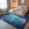 thumbnail image 5 of 5x8 Area Rugs, Blue Ombre Sky Non-Skid Rubber Backing Large Rectangle Rugs - Living Room Bedroom Home Office, Vibrant Starry Sky Indoor Floor Mat Carpets Washable Rug, 5 of 9