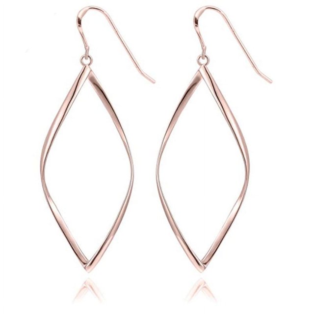 Geometric Hoop Threader Earrings for Women - Hypoallergenic Lightweight 1 pair