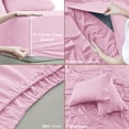 thumbnail image 4 of Lux Decor Collection Twin XL Size 4 Piece Sheets Set - Microfiber Deep Pocket Bed Sheets & Pillowcases - Pink, 4 of 8