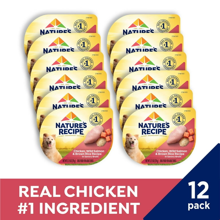 Nature's Recipe Chicken and Wild Salmon Recipe in Broth Wet Dog Food Nature's Recipe Chicken and Wild Salmon Recipe in Broth Wet Dog Food