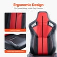 thumbnail image 5 of VEVOR Racing Seat, 2 Set, Adjustable Racing Cockpit with Wide Angle Reclining & High-Resilience Foam, Comfortable Racing Chair with Soft PVC Leather & Q235B Slider, Fit for Racing Cars & Go-Karts, 5 of 9