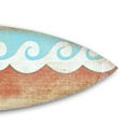 thumbnail image 3 of Benjara BM220209 Planche de Surf en Bois avec Design de Vague&44; Bleu & Rouge, 3 of 5