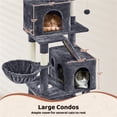 thumbnail image 6 of Yaheetech 71'' H Multi-Level Cat Tree Tower with Condos, Dark Gray, 6 of 9