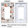 thumbnail image 3 of Yayeee Rocker Switch Wall Plate 2-Gang 4.7"x4.6" Home Decorative Outlet Cover, Cartoon Gray Houses, 3 of 6