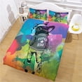 thumbnail image 2 of Set de edredón Skateboards Microfibra Duvet Funda Almohada Shams Boys Durmiente Artículos para el hogar Dibujos animados Imprimir juegos de cama L 3 piezas Inevent HA012069-08, 2 of 7