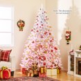 thumbnail image 2 of Gymax 8  FT Artificial Christmas Tree Hinged Snow Flocked Xmas Tree w/ 1774 Lush Branch Tips, 2 of 10