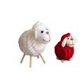 thumbnail image 7 of Matoen Christmas Wool Felt Lamb Plush Sheep Figurine Table Ornament Farm Animal Decorative Figurines for Home Office Bookshelves Decor, 7 of 7