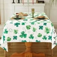 thumbnail image 3 of St. Patrick''s Day Rectangle Tablecloth, 60 x 102 Inch Waterproof Lucky Shamrock Table Cloth, Washable Green Clover Table Cover for Holiday Party Picnic Dinner Decor, 3 of 6