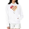 thumbnail image 4 of Women's G-III 4Her by Carl Banks  White Kansas City Chiefs Heart Graphic Fleece Pullover Hoodie, 4 of 5