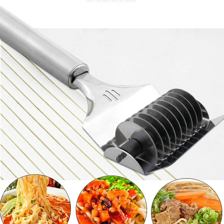 Pasta Noodle Cutter, Stainless Steel Manual Noodle Lattice Roller Dough  Cutter Pasta Spaghetti Maker Garlic Ginger Herb Mincer Kitchen Cooking Tools