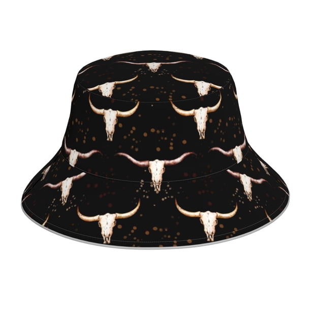 Fotbe Western Cowboy Sombrero Tipo Pescador con Estampado – Sombrero de Sol de Algodón de Moda para Playa, Golf, Pesca