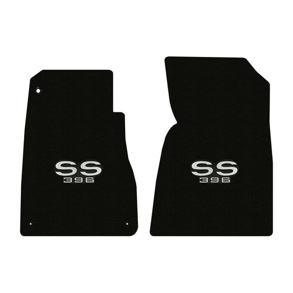 Lloyd Mats LogoMat Custom-Fit 2PC Carpet Floor Mats for 1968-1972 Chevrolet El Camino, Black