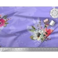 thumbnail image 2 of Soimoi Rayon Fabric Dot,Leaves & Anemone Flower Print Sewing Fabric Yard 56 Inch Wide, 2 of 3