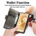 thumbnail image 2 of Case for Google Pixel 6 5G Cover Leather Wallet Folio Case Book Design Flip Magnetic Closure - Grey, 2 of 5