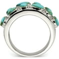 thumbnail image 2 of Sterling Silver Synthetic Turquoise Inlay Ring (Size 6) Made In Thailand qr6990-6, 2 of 5