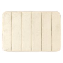 Unique Bargains Non Slip Bathroom Rug Soft Bathroom Mat Quick Dry Anti Skid Bath Rugs Khaki 20"x32"