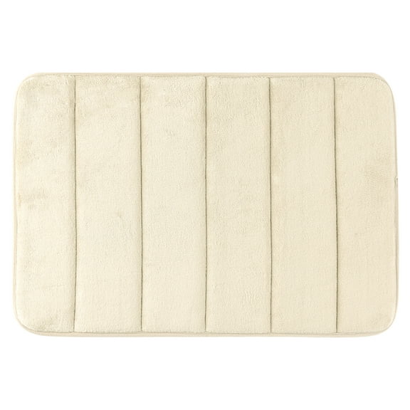 Unique Bargains Non Slip Bathroom Rug Soft Bathroom Mat Quick Dry Anti Skid Bath Rugs Khaki 20"x32"