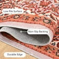thumbnail image 5 of Lochas Vintage Accent Rugs Distressed Print Area Rug Low Pile Carpet for Living Room Bedroom Home Decor,Orange,4'x6', 5 of 6