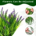 thumbnail image 3 of Artificial Lavender Flowers 15 Bundles, UV Resistant Fake Flowers - Spring Summer Home Wedding Garden Patio Porch Window Indoor Outdoor Decor, 3 of 6
