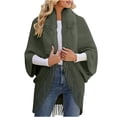 thumbnail image 2 of Lenago Sweaters for Women Plus Size Knitted Cape Coat With Collar Fringe Shawl Pullover Sweaters Jumper, 2 of 6