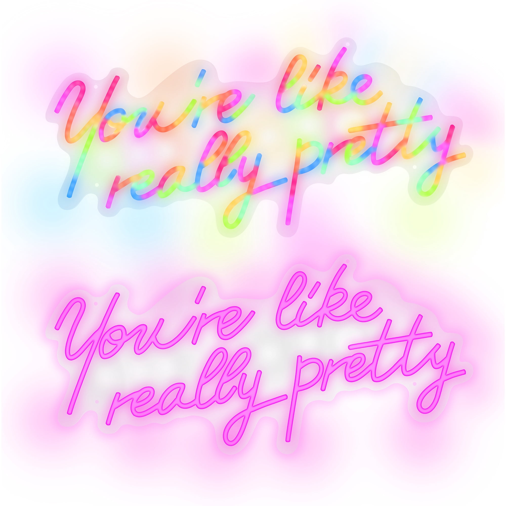 Xtreme Lit 26.3" x 12.3" 'You're like Really Pretty' Multi-color LED Neon Sign, Plastic Wall, 2 lb