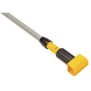Rubbermaid Commercial 54" Clamp On Wet Mop Handle, Yellow Head, Gray Handle