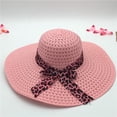 thumbnail image 2 of Sun Hat Women CQXIDFH Summer Sun Hat, Foldable Wide Brim Straw Hat, Woven Beach Travel Cap, UV Protection Outdoor Headwear for Men Women, Beret (Light Pink, One Size), 2 of 3