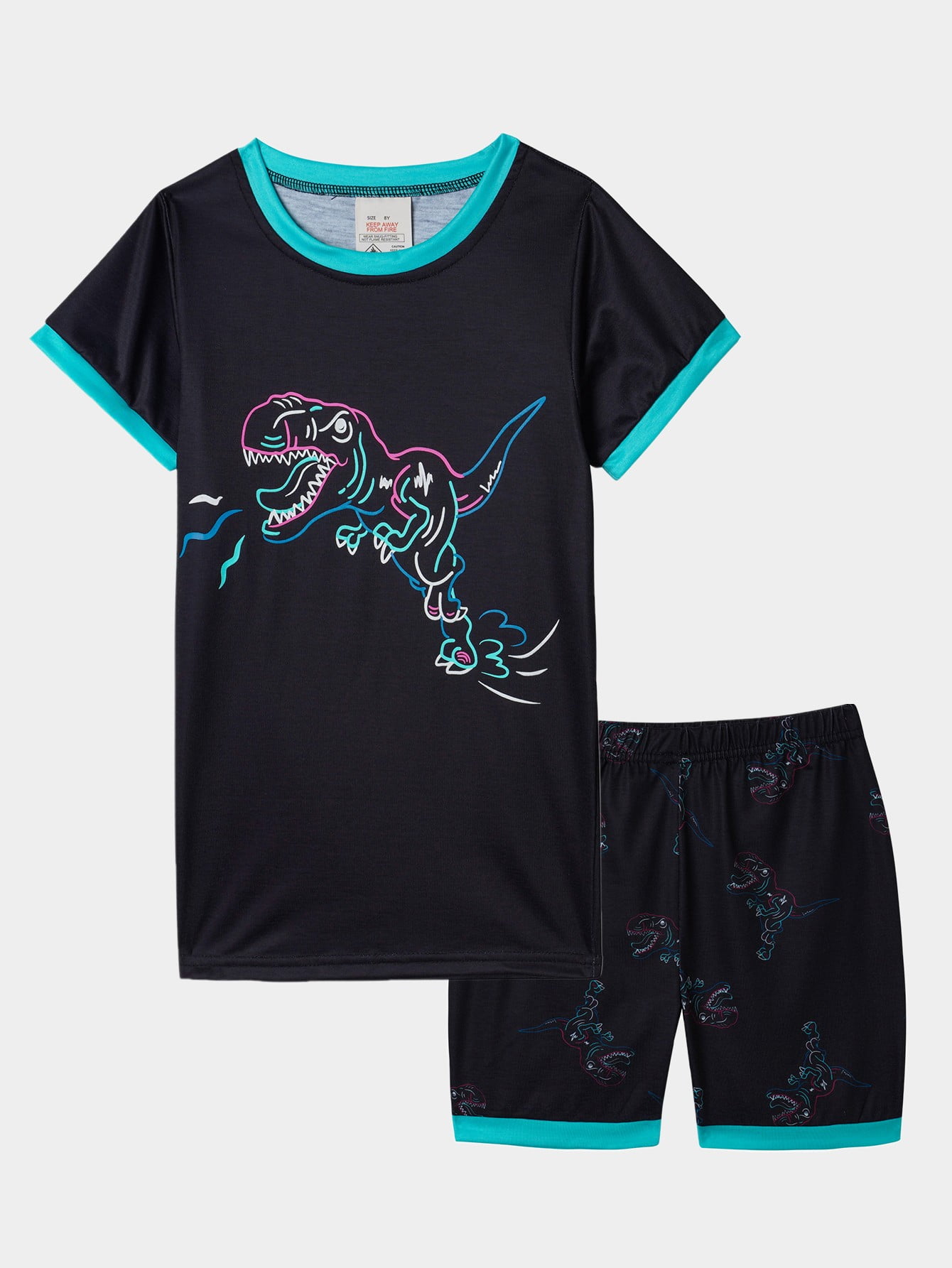 MyFav Big Boys Pajamas 2 Piece Short PJS Cute Cartoon Sleepwear,4Y14Y