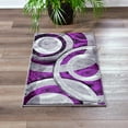 thumbnail image 2 of Orelsi Collection Polypropylene Gray And Purple 2'1" X 3'3" Area Rugs OR6323, 2 of 5