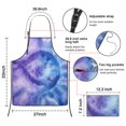 thumbnail image 3 of Purple Blue Tie Dye Pattern Apron-Garden Aprons for Women with Pockets-Cotton Linen Waterproof Kitchen Cooking Gardening Aprons Adjustable for Kitchen,Cooking,BBQ and Salon 33x27 Inch, 3 of 7