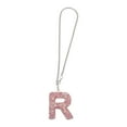 thumbnail image 1 of Ofertas Únicas 1 Pc Accesorios de Colgante para Espejo Retrovisor de Coche con Cristales de Imitación de Metal, Adorno Colgante para Coche, Letra Rosa R, 1 of 6
